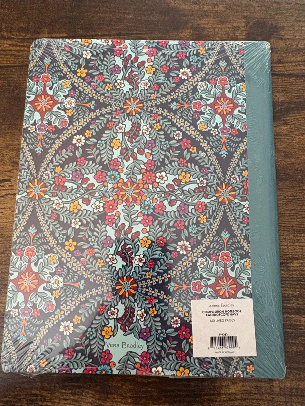 New (Sealed) Vera Bradley Teal Floral Hardcover Notebook and Folder Set